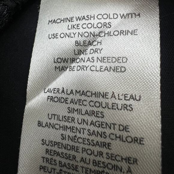 Anthropologie Black Double V Neck Ruffle Eyelet Peasant Boho Top Size XS - Picture 8 of 10